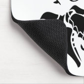 Zwart Zee schildpad Silhouette Side Uitzicht Muismat (Hoek)