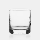 Zwart Zee schildpad Silhouette Side Uitzicht Whisky Glas (Links)