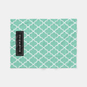 Zwart-zeebrasem Quatrefoil | Fleece Blanket Deken (Voorkant (Horizontaal))