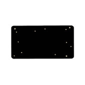 Zwart zelfprint adreslabel etiket (Voorkant)