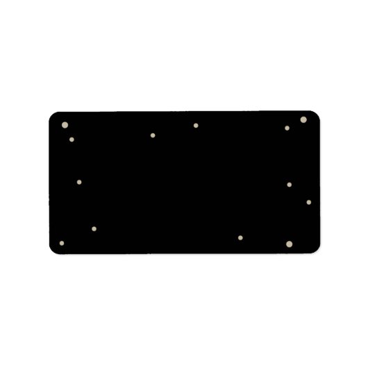 Zwart zelfprint adreslabel etiket (Voorkant)