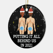 Zwart zet alles achter ons in 2021 keramisch ornament (Links)