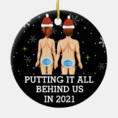 Zwart zet alles achter ons in 2021 keramisch ornament (Achterkant)