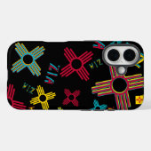 Zwart ZIA Collage iPhone 16 Beschermend hoesje NM (Achterkant (horizontaal))