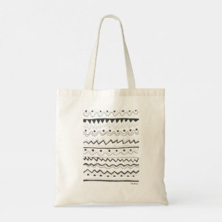 Zwart Zig Zag-ontwerp voor Tas achterzijde