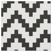 Zwart zigzag Ikat & Aangepaste Witte Achtergrond Stof (Close Up)