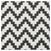 Zwart zigzag Ikat & Aangepaste Witte Achtergrond Stof (Swatch)
