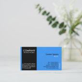 Zwart zijband - blauw (3399FF) Visitekaartje (Staand voorkant)