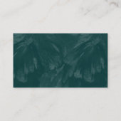 Zwart zijband - donkergroen petaal geborsteld uite visitekaartje (Achterkant)