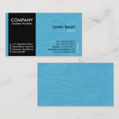 Zwart zijband - lichte blauw papiertextuur visitekaartje (Voorkant / Achterkant)
