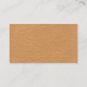 Zwart zijband - lichte bruine papiertextuur visitekaartje (Achterkant)