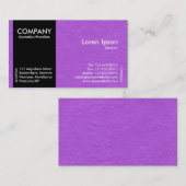 Zwart zijband - Paarse papiertextuur Visitekaartje (Voorkant / Achterkant)