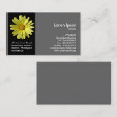 Zwart zijband ventilator - Gele maaltijd - Grijs Visitekaartje (Voorkant / Achterkant)