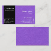 Zwart zijband - Violet Paper-textuur Visitekaartje (Voorkant / Achterkant)