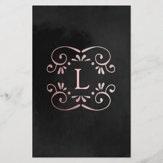 zwart zijden roze gouden service- en prijzenfolder (Achterkant)