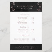 zwart zijden roze gouden service- en prijzenfolder (Voorkant)