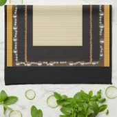 Zwart Zijdeweefsel Foto Lijst in reliëf Wi Theedoek (Gevouwen)