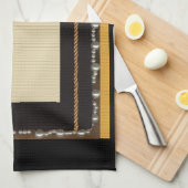 Zwart Zijdeweefsel Foto Lijst in reliëf Wi Theedoek (Quarter Fold)