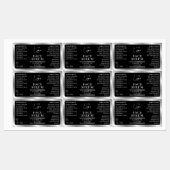 Zwart Zilver 1 OZ 30ml Cosmetische Fles Waterdicht Labels (Vel)