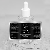 Zwart Zilver 1 OZ 30ml Cosmetische Fles Waterdicht Labels