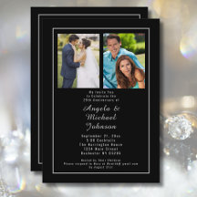 Zwart Zilver 25e bruiloft Jubileum Toen En Nu