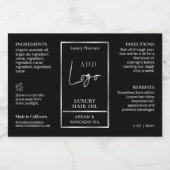 Zwart Zilver 2 OZ Druppelfles Waterdicht Label Voedselcontainer Etiket (Enkel label)