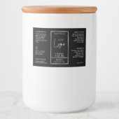 Zwart Zilver 2 OZ Druppelfles Waterdicht Label Voedselcontainer Etiket (Voorkant)