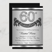 Zwart Zilver 50e Verjaardagsfeestje Kaart (Voorkant / Achterkant)