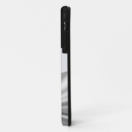 Zwart & zilver aanpasbaar Case-Mate iPhone case (Achterkant/links)