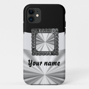 Zwart & zilver aanpasbaar Case-Mate iPhone case