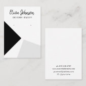 Zwart Zilver Abstract Sieraden Oorbel Display Visitekaartje (Voorkant / Achterkant)