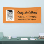 Zwart & Zilver AFSTUDEERDER | Bewerkbare kleur | A Spandoek (Beurs)