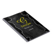 Zwart & Zilver Agate Notitieboek (Rechterzijde)