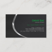 Zwart & Zilver Auto Professionele Mechanic Visitekaartje (Achterkant)