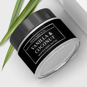 Zwart & Zilver Body Butter Jar Cosmetica Label Waterfles Etiket