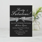 Zwart & Zilver Boogfeest Chic Event Uitnodiging (Staand voorkant)