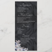 Zwart & Zilver Bruiloft Menu (Achterkant)