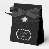 Zwart & Zilver Celestial Favor & Product Box Bedankdoosjes (Voorkant Zijde)
