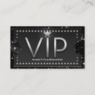 Zwart & Zilver Chic Glam VIP Aangepast Ticket
