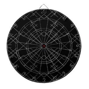 Zwart-zilver, cool, elegant, eenvoudig modern patr dartbord