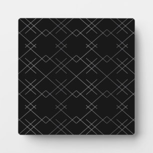 Zwart-zilver, cool, elegant, eenvoudig modern patr fotoplaat