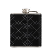 Zwart-zilver, cool, elegant, eenvoudig modern patr heupfles (Achterkant)