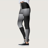 Zwart, zilver, cool, unieke, trendy vierkante vorm leggings (Links)