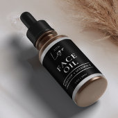 Zwart & Zilver Cosmetische Skincare Bottle Label