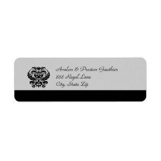 Zwart & zilver Crest Masquerade Maskerade Adres Et Etiket
