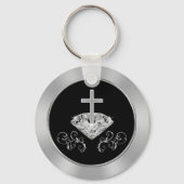 Zwart, Zilver, de gunsten van de kerkpartij, om he Sleutelhanger (Achterkant)