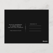 Zwart & Zilver Elegant Verloving Save the Date Briefkaart (Achterkant)