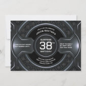 Zwart zilver elke leeftijd verrassing verjaardagsf kaart (Voorkant)