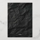 Zwart/Zilver Folie Tafel Nr. 1 Uitnodiging (Achterkant)