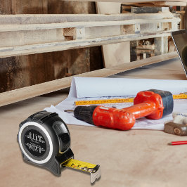 Zwart zilver gereedschap thuis reparaties naam rolmaat